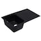 Alfi Brand Black 34" Sgl Bowl Granite Composite Kitchen Sink W/ Drainboard AB1620DI-BLA - alternate 4
